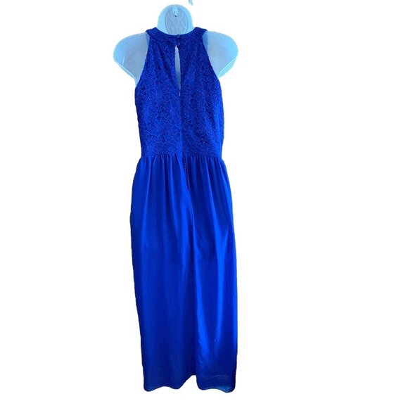 Sweet Storm Romper Blue L Sheer Overlay Mesh Panel Train Lace Whimsical Ren Fair - Picture 4 of 16